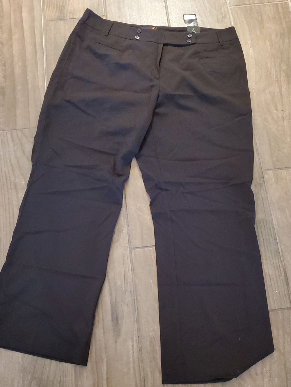 Ashley Stewart Brown Wide Leg Dress Pants